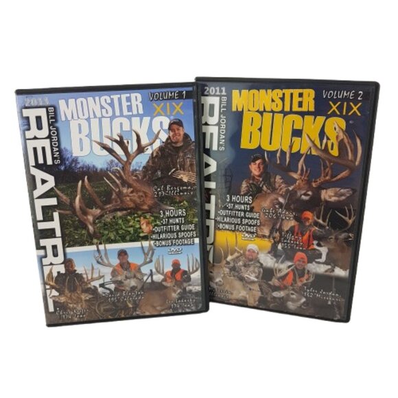 Set of 2 Hunting DVDs Realtree Monster Bucks XIX Volumes 1 & 2 - Picture 4 of 4